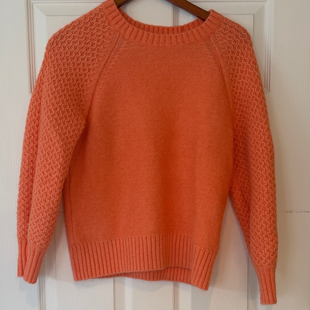 J. Crew Vibrant Orange Crew Neck Sweater